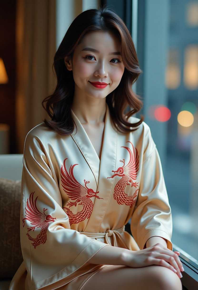 夜色中的城市街景与温暖灯光