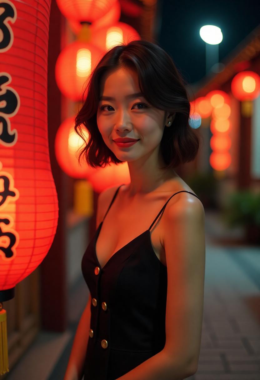 城市河岸的夜色