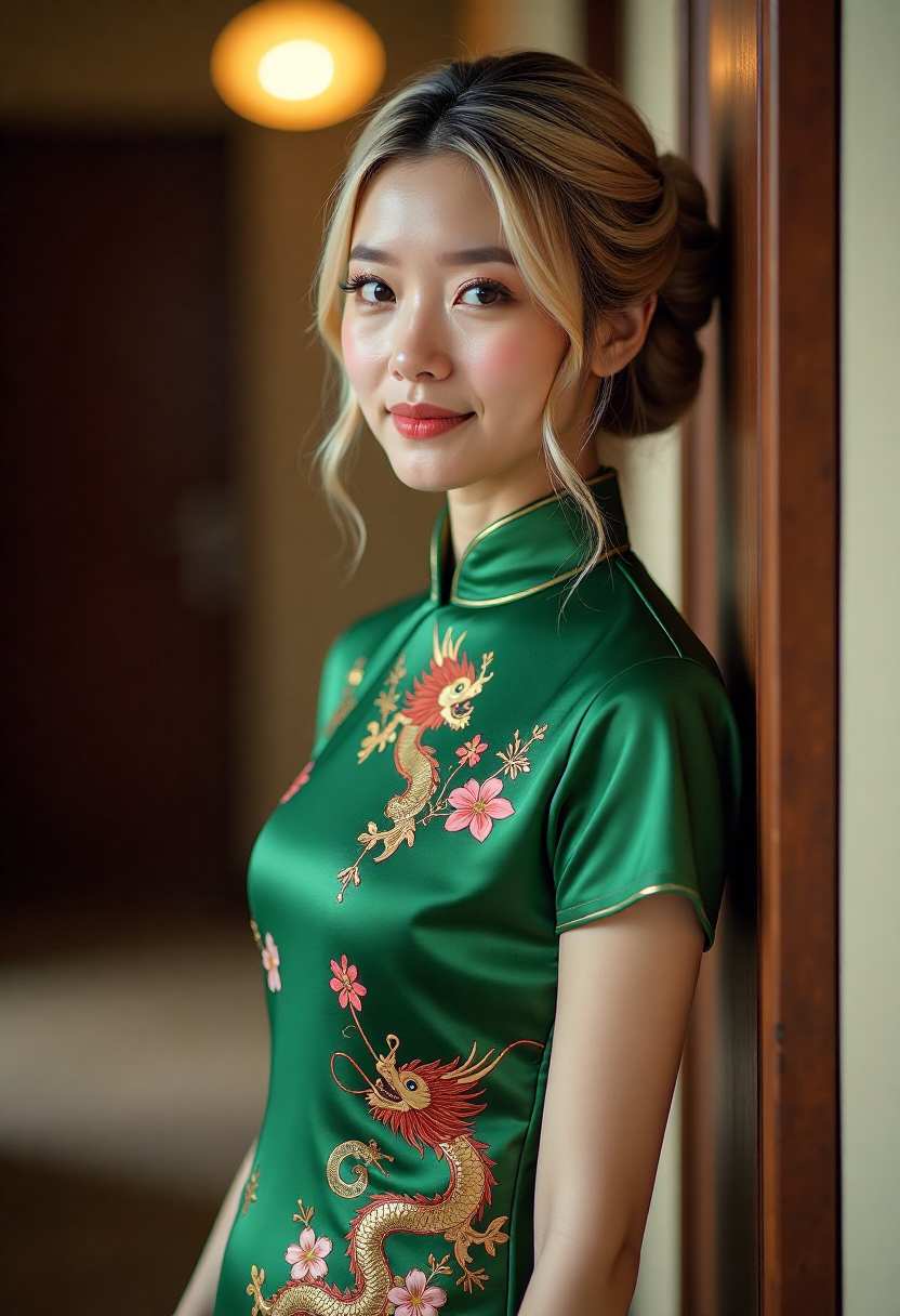 安静小巷里的暖色路灯